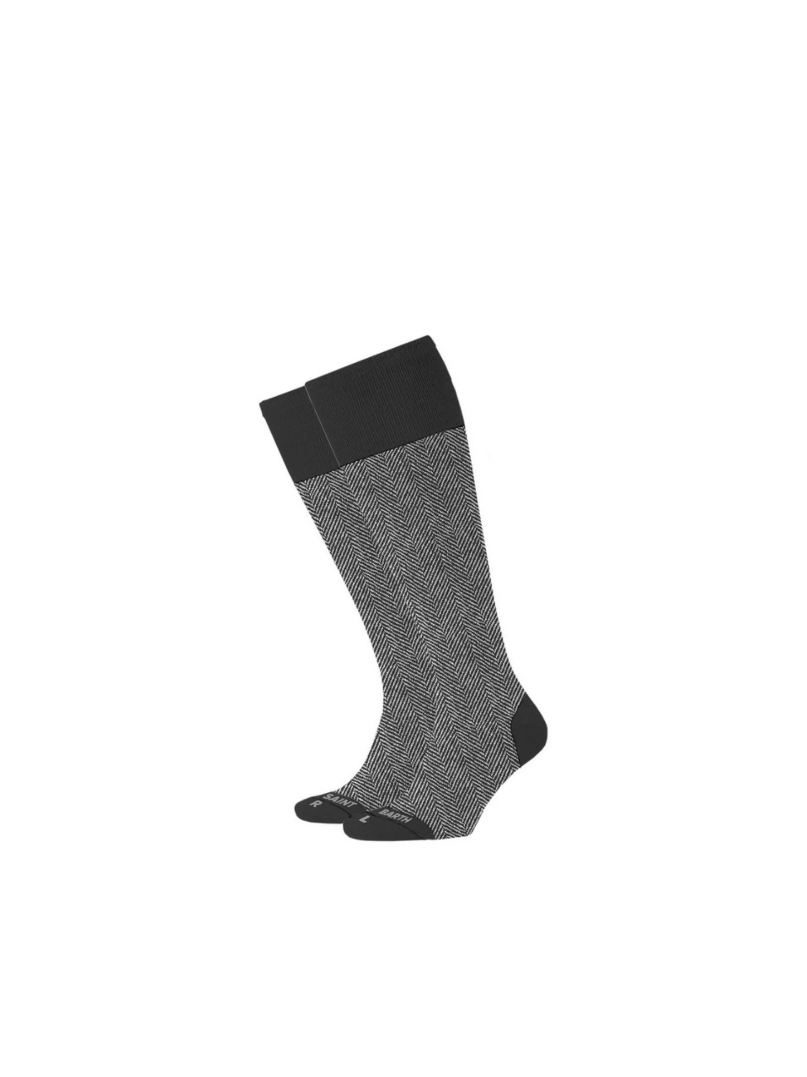 Calze "Herringbone 1118" Saint Barth nero e grigio