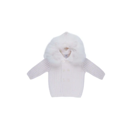 Cardigan con cappuccio Marlù rosa