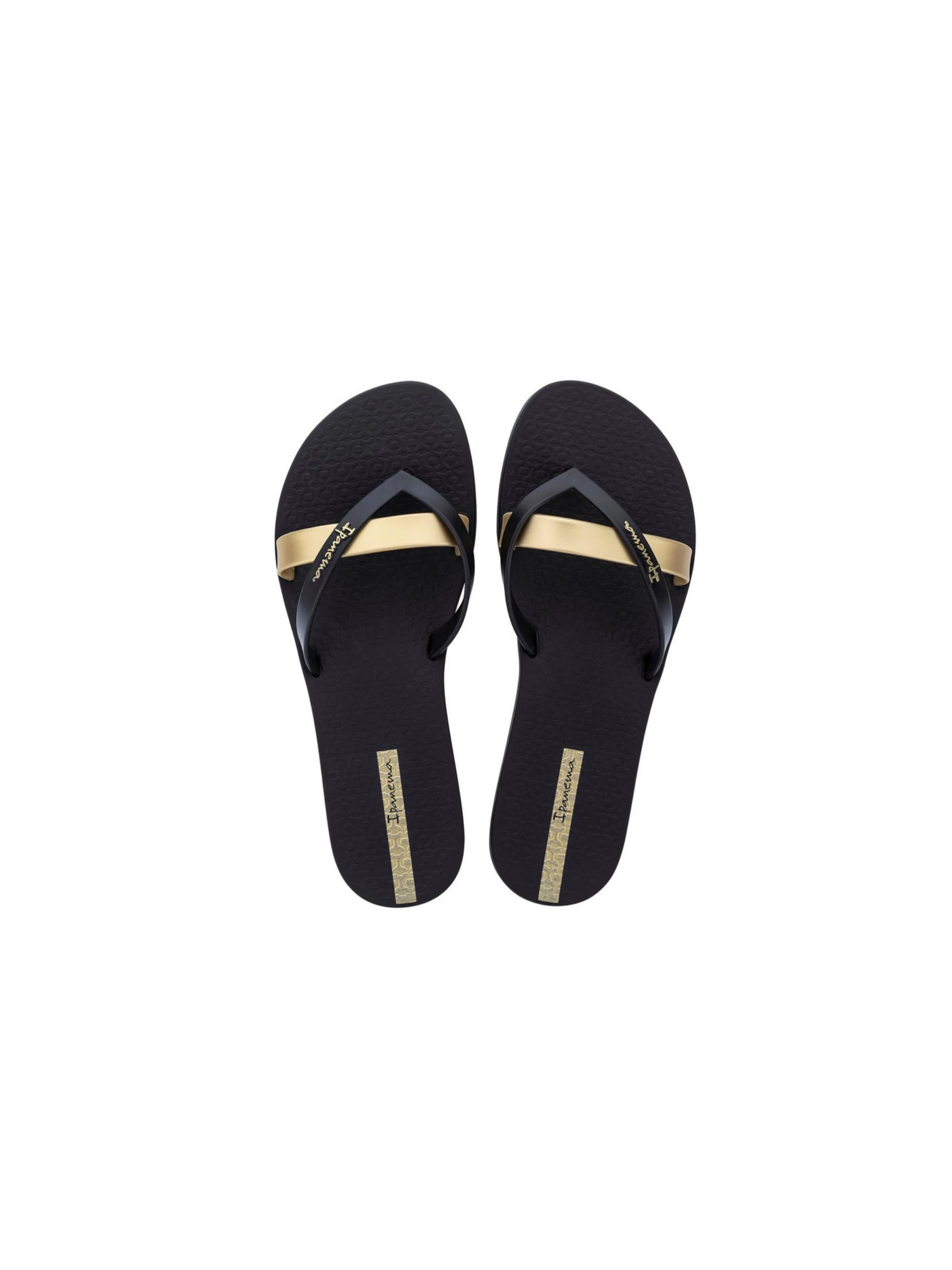 Ciabatte "Kirei" Ipanema nero e oro