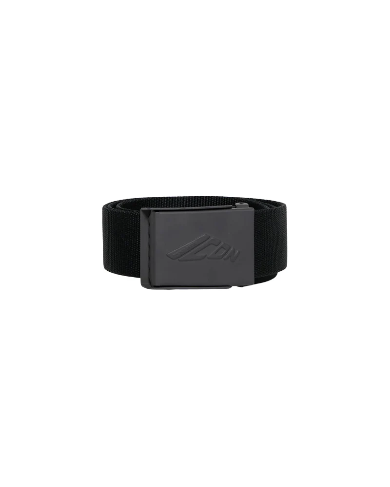 Cintura Dsquared nera con logo inciso