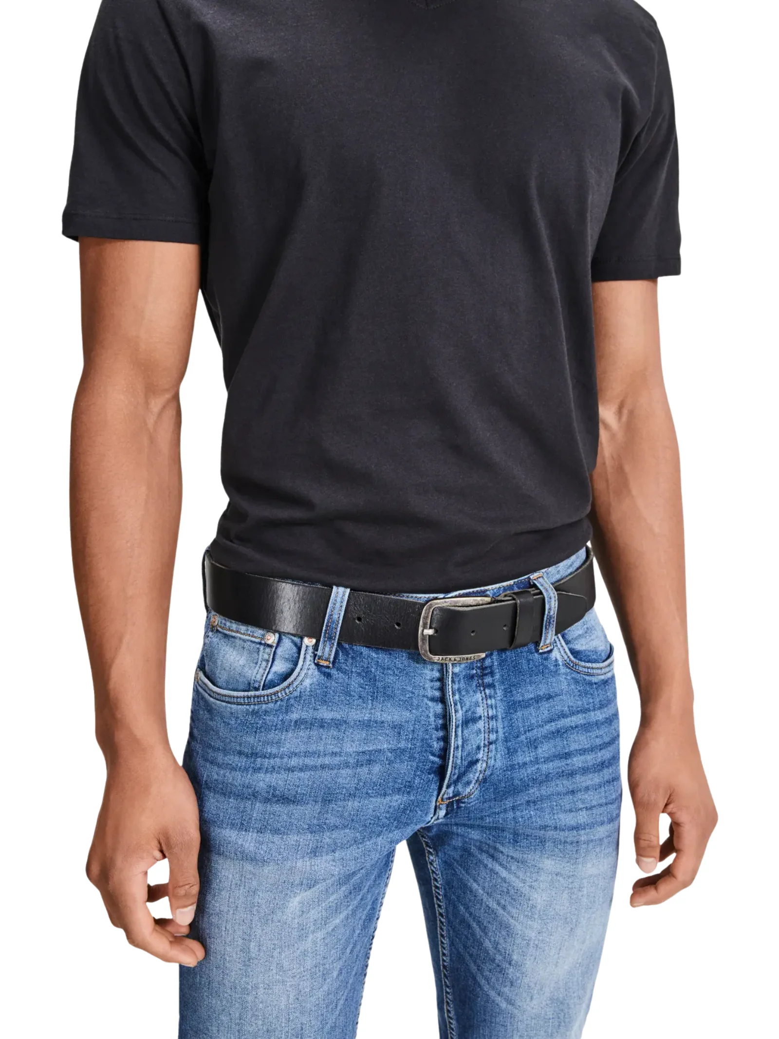 Cintura Jack & Jones nera con fibbia - Image 2