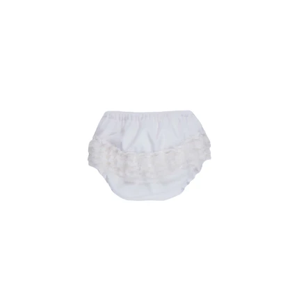 Culotte Marlù bianca con balze in pizzo