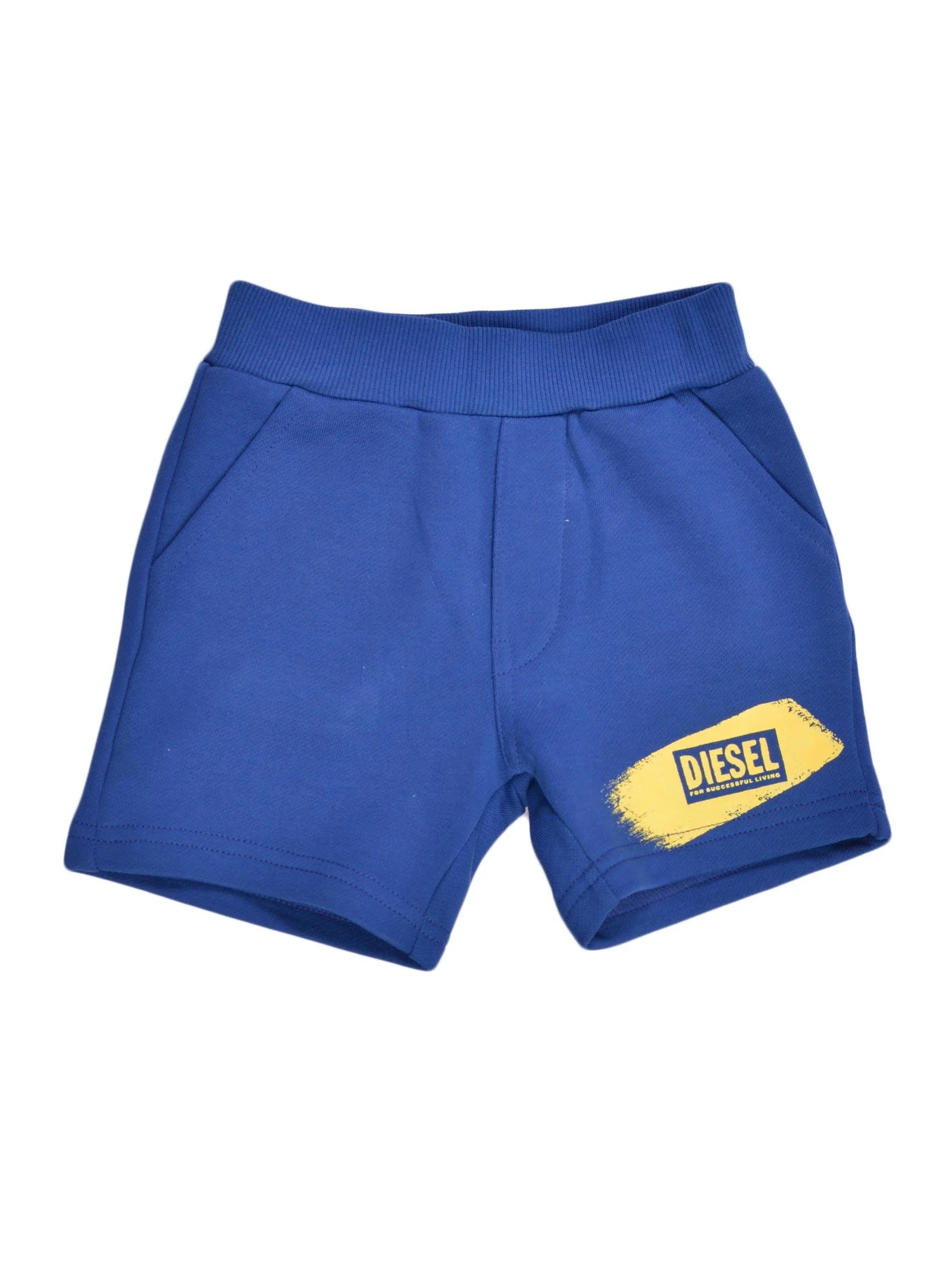 Shorts bluette con stampa