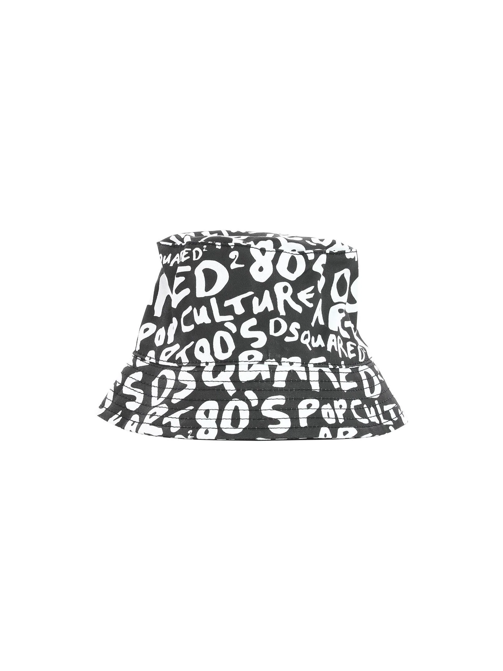 Cappello unisex alla pescatora nero scritta all over