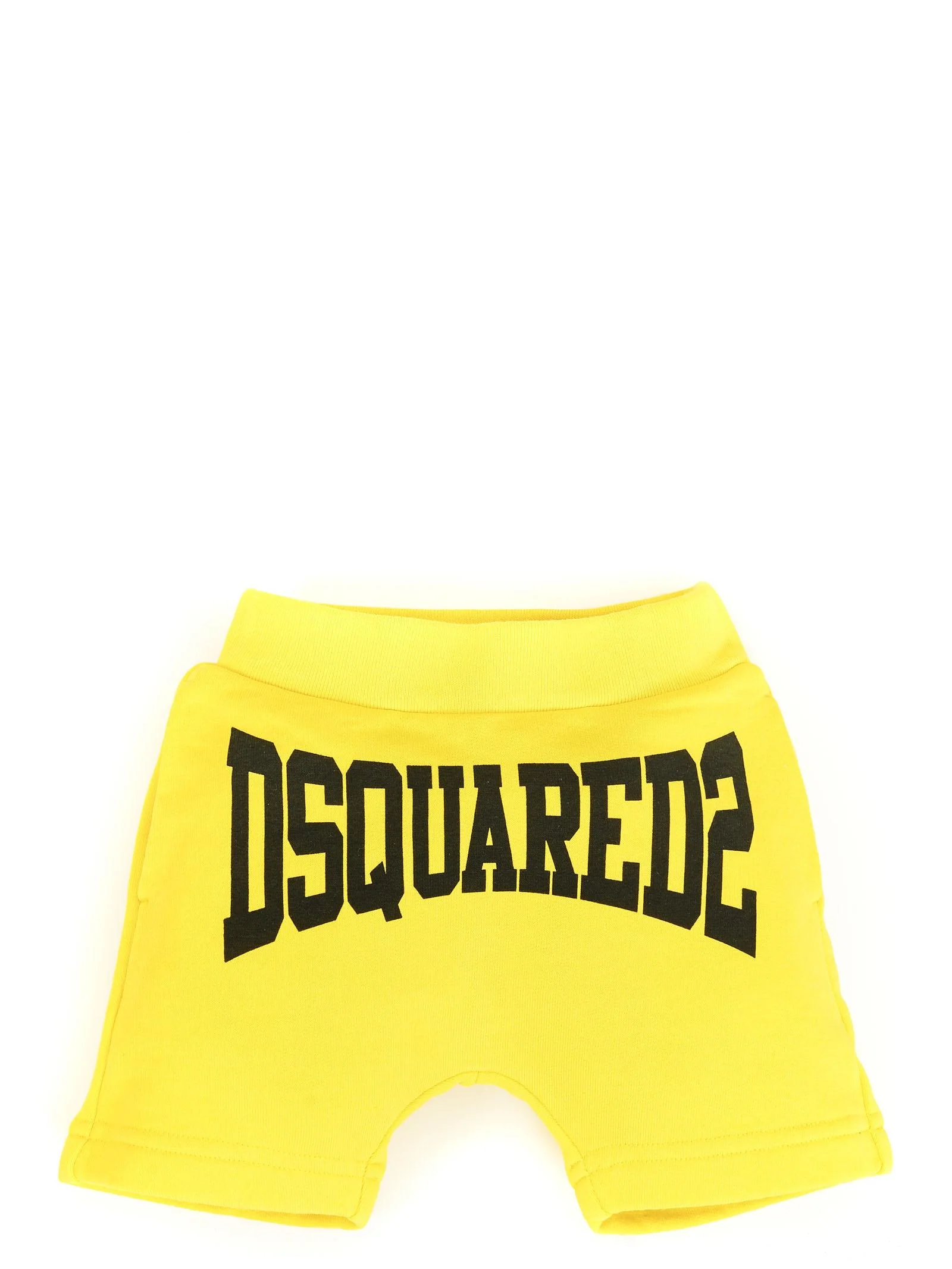 Shorts in tuta giallo cavallo basso