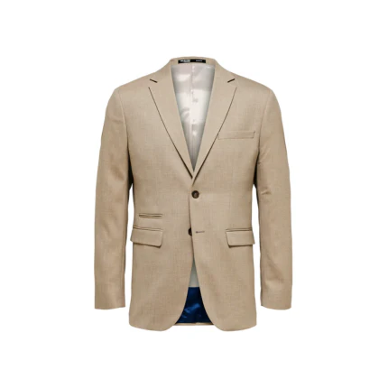 Giacca monopetto Selected sabbia con tasche laterali