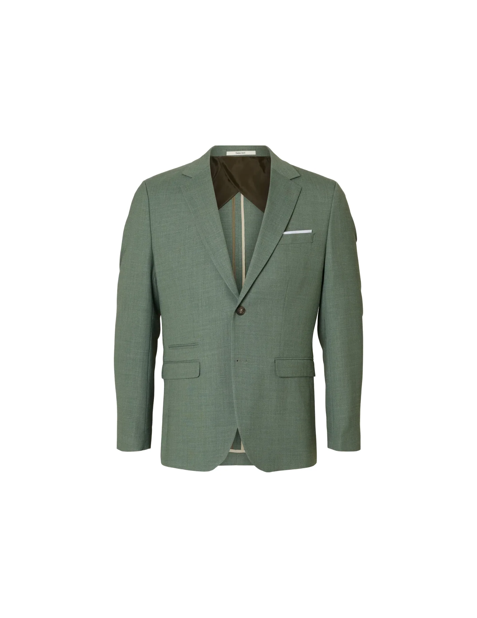 Giacca Selected verde con taschino sul petto