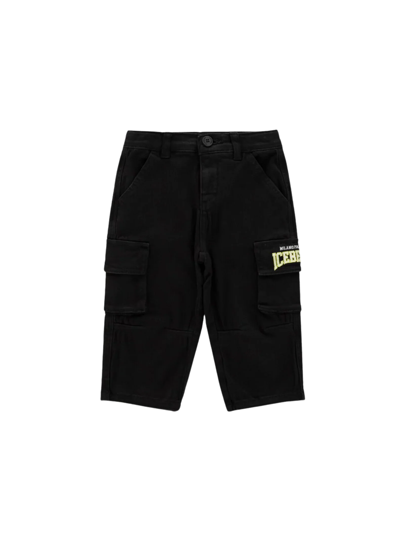 Cargo Iceberg nero con logo su tascone