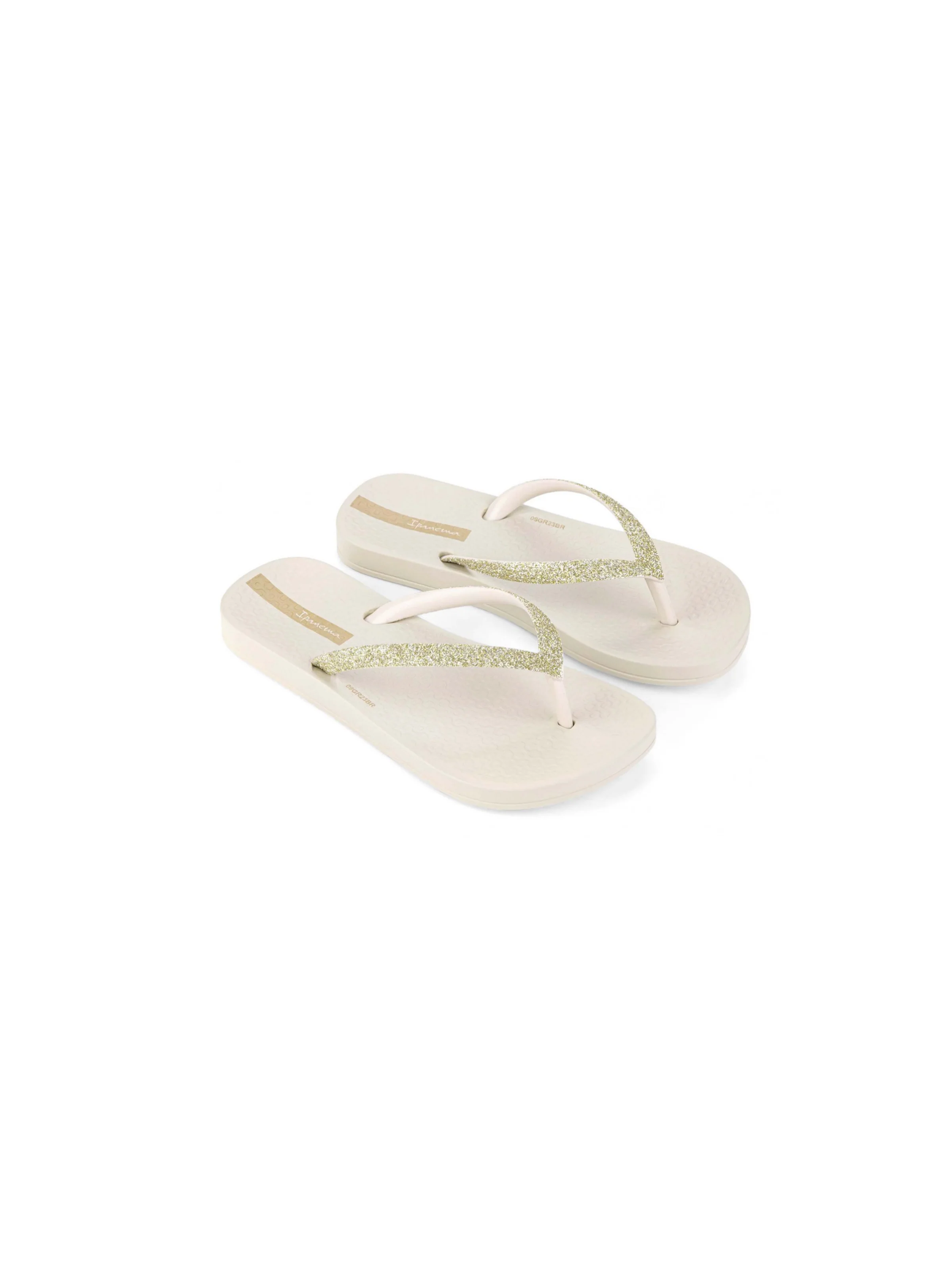 Infradito "Anatomica Lolita" Ipanema beige con glitter