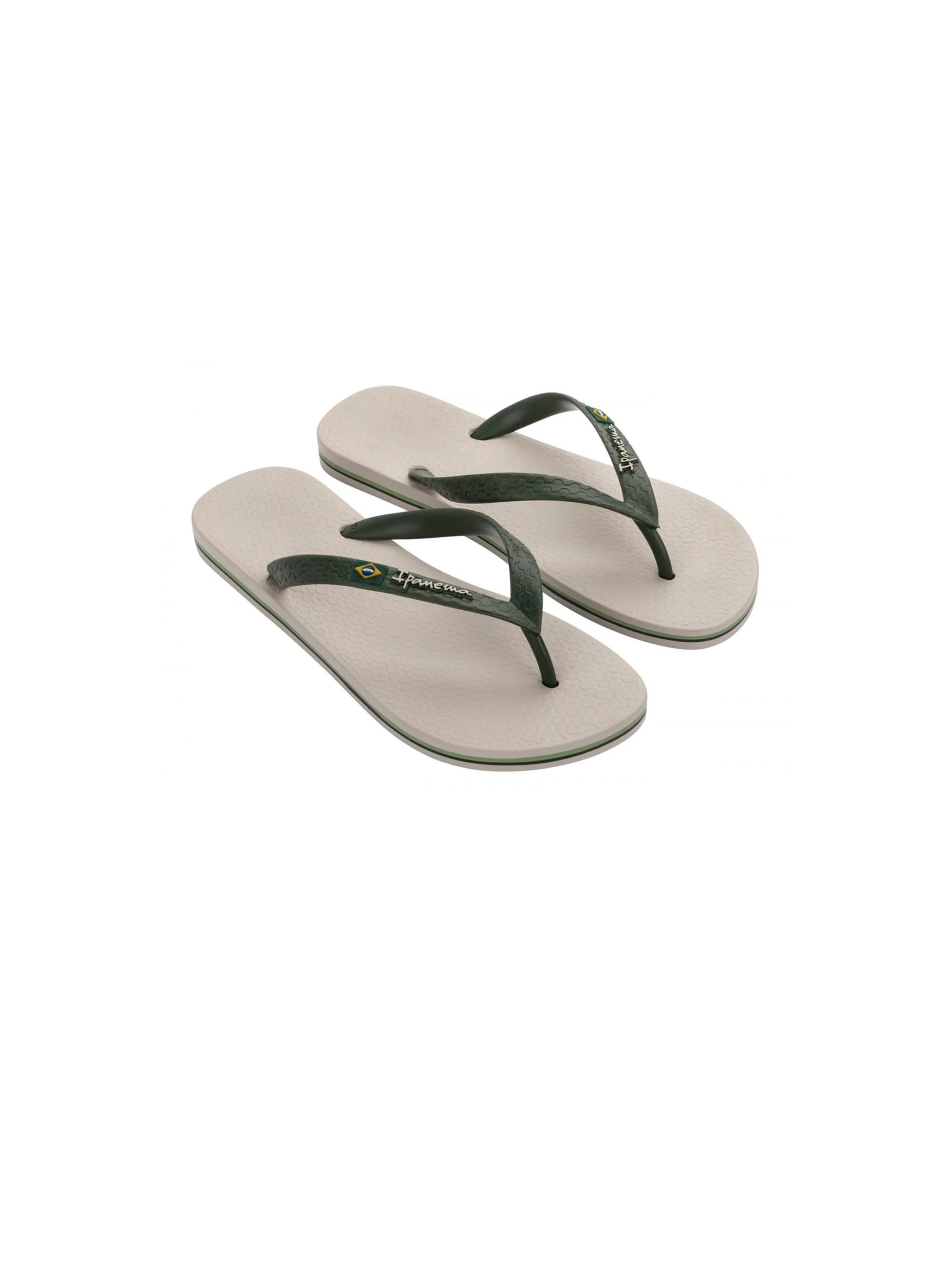 Infradito "Clas Brasil II" Ipanema grigio con inserti verde