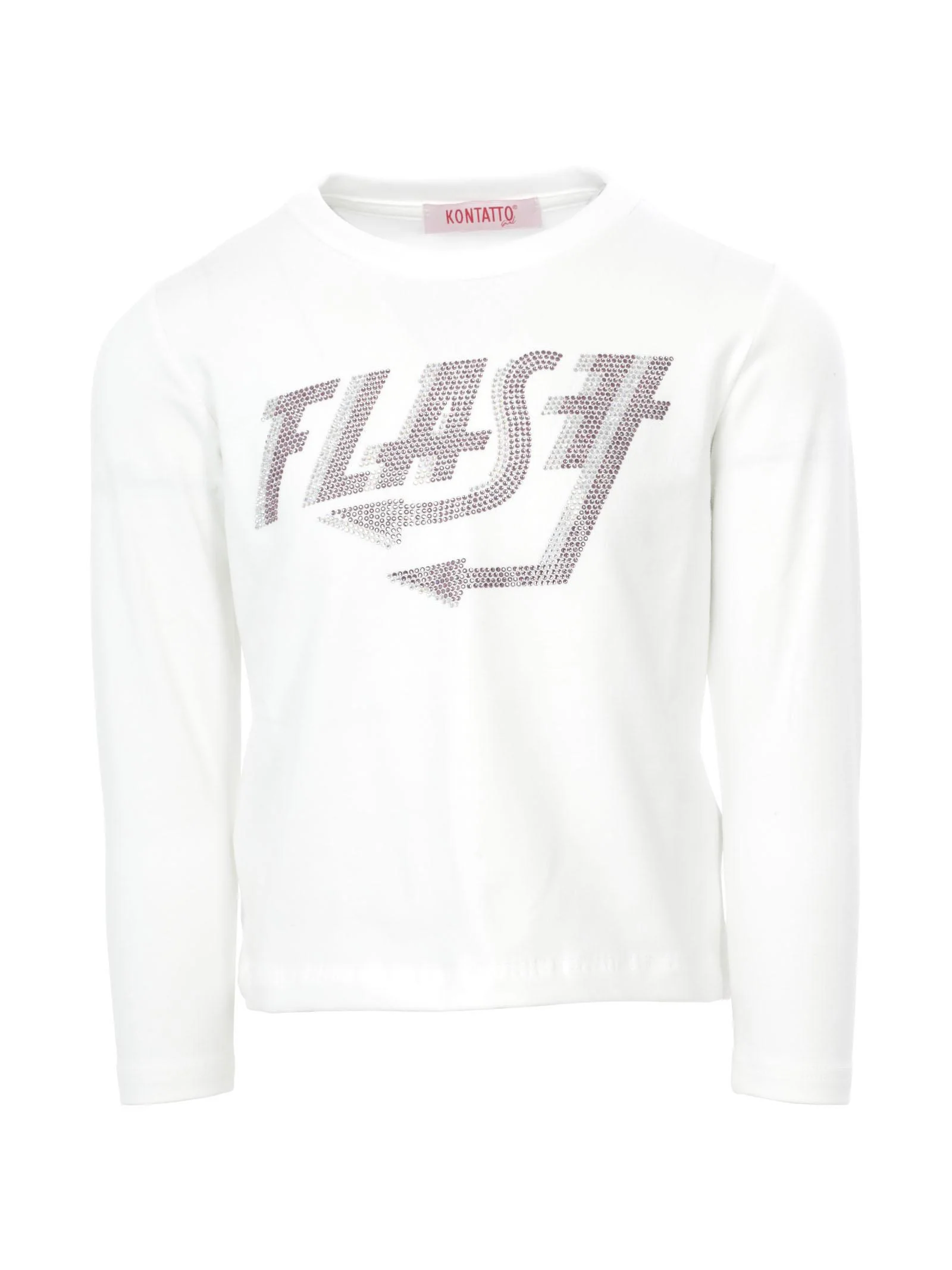 T-shirt bianca con brillantini