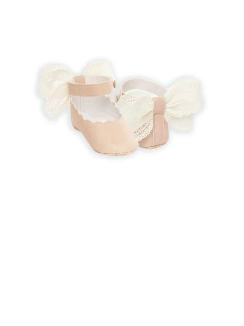 Ballerina da culla rosa con fiocco