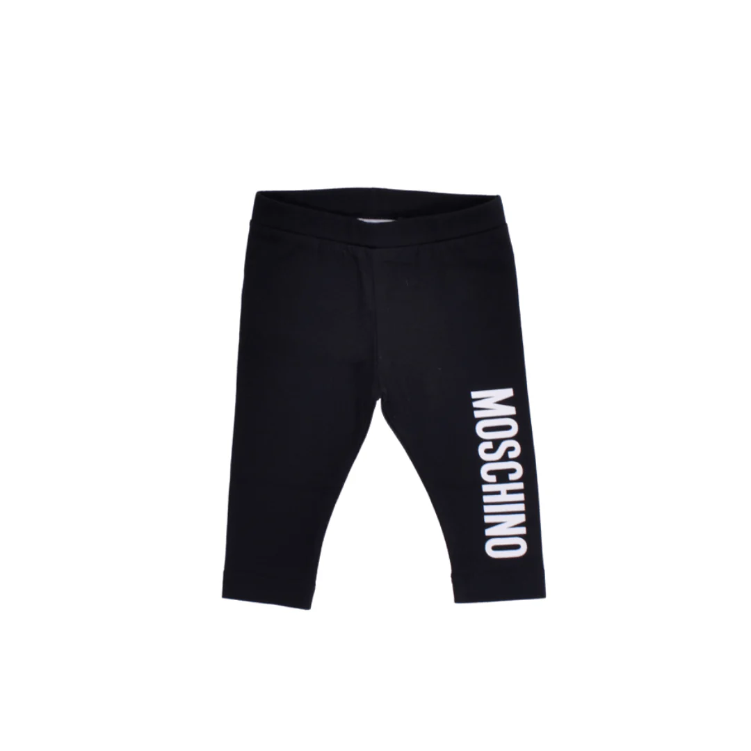Leggins nero logo laterale Moschino