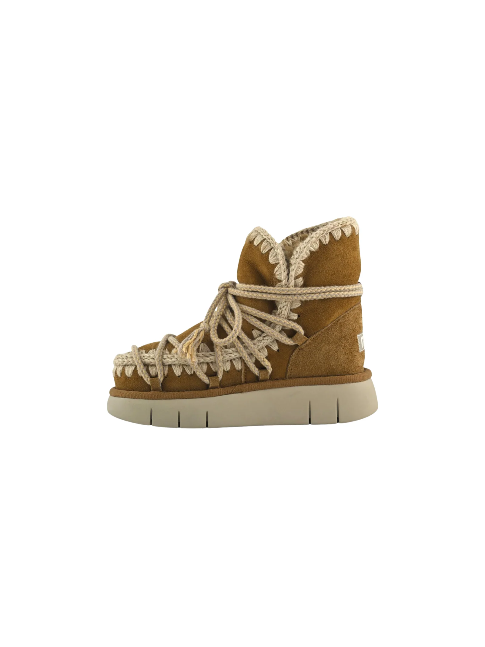 Mou "Bounce Boot Suede Scoubidoo Lace" cognac - Image 4