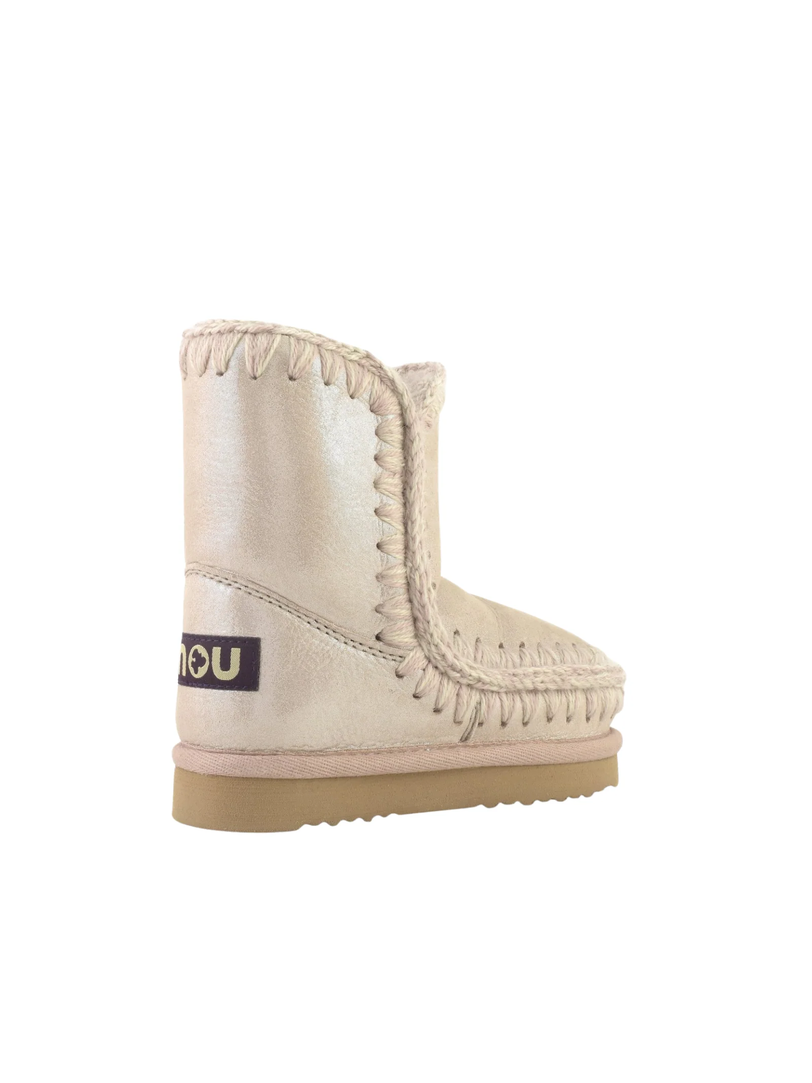 Mou "Eskimo Kid Special Leather"  microglitter rosa e beige - Image 4