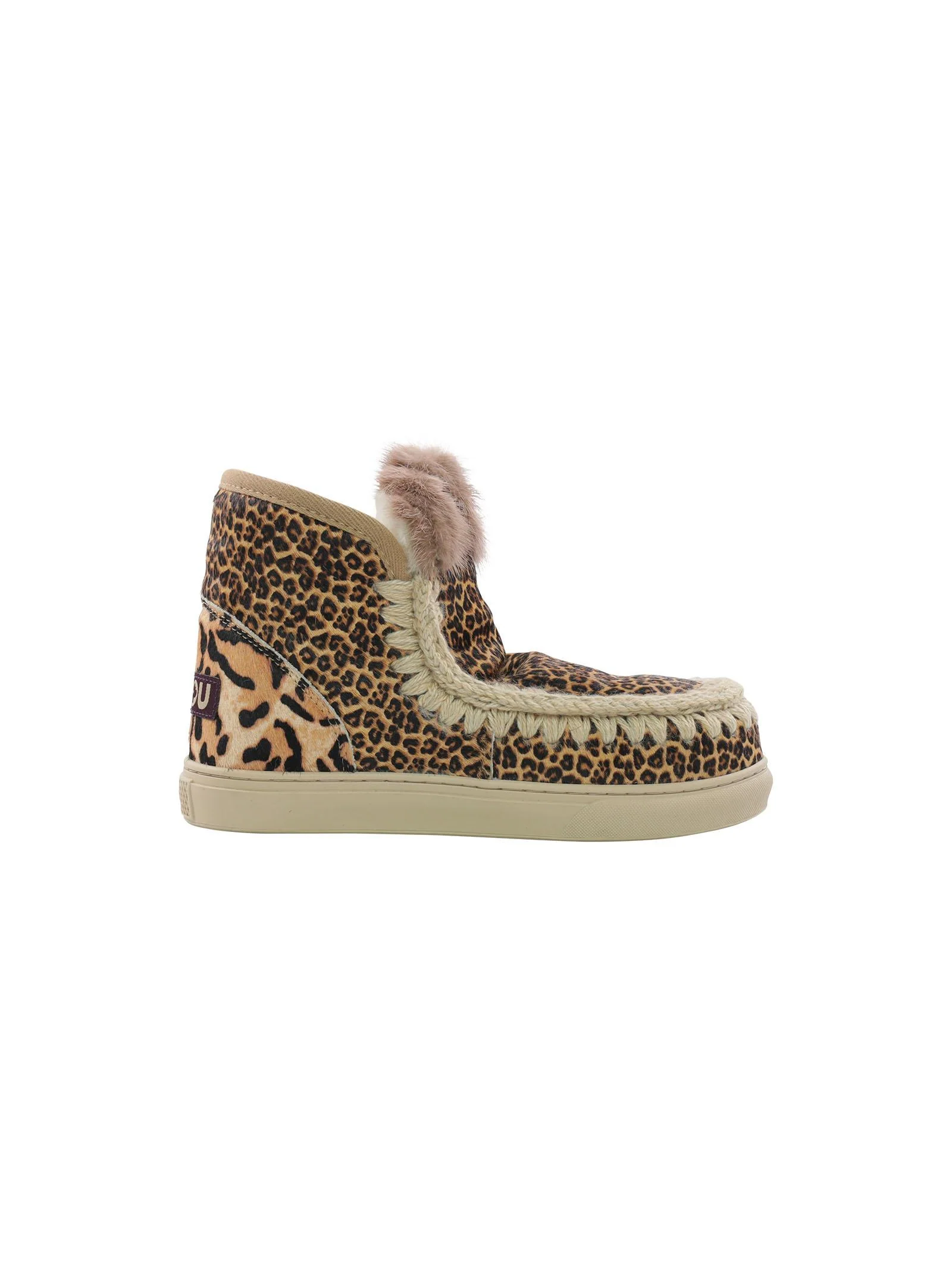 Sneakers eskimo  con patchwork animalier