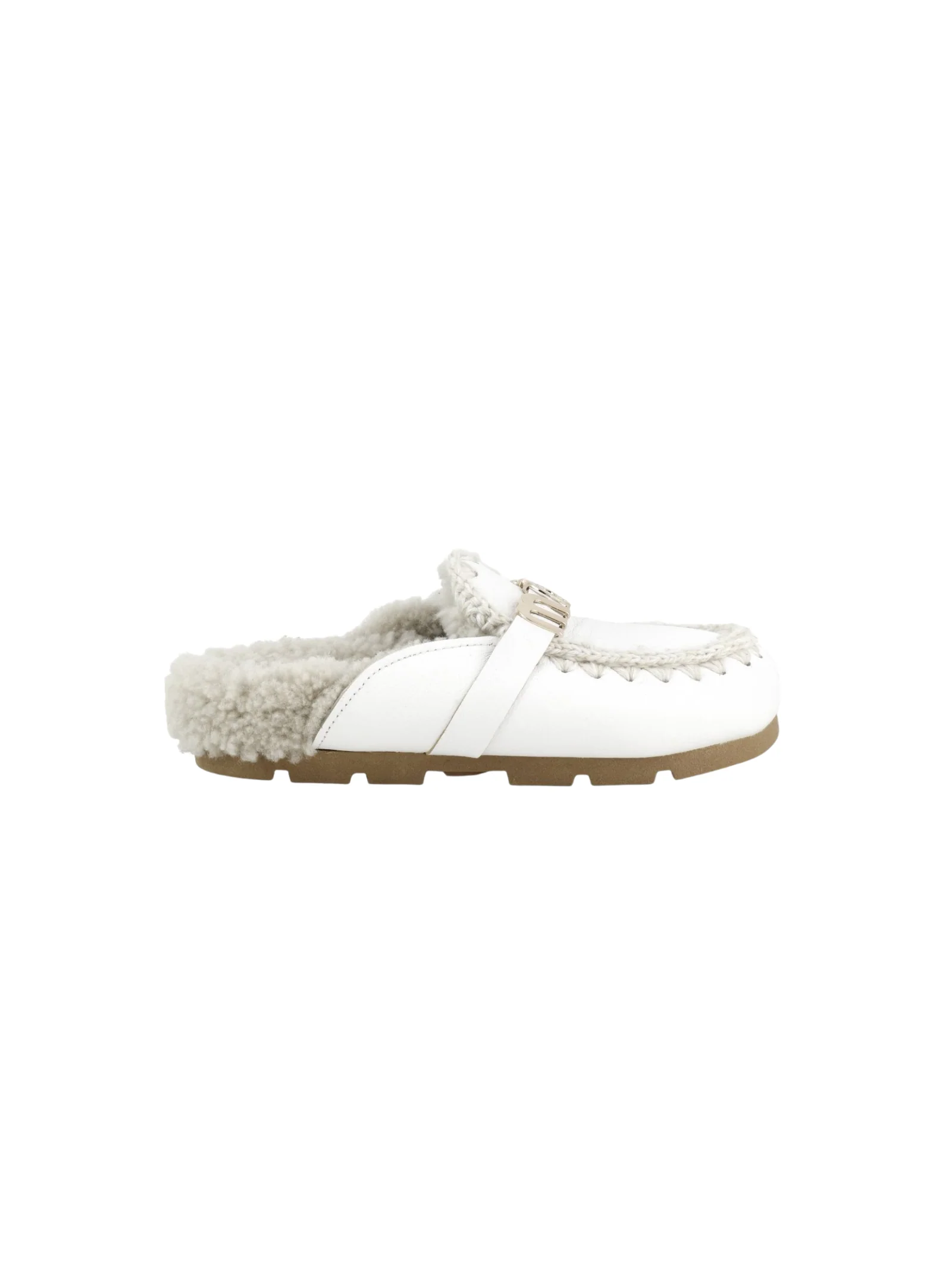 Mou "Winter Bio Slide Suede" bianco