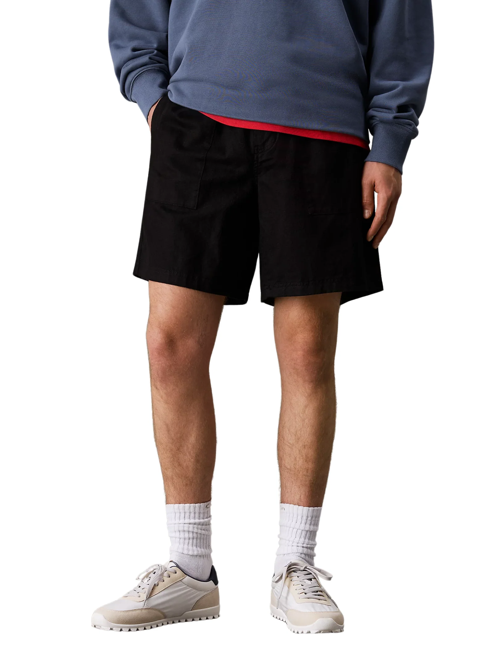 Pantaloncini in twill Calvin Klein nero