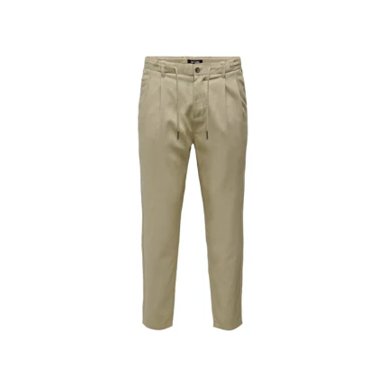 Pantalone in lino Only & Sons beige
