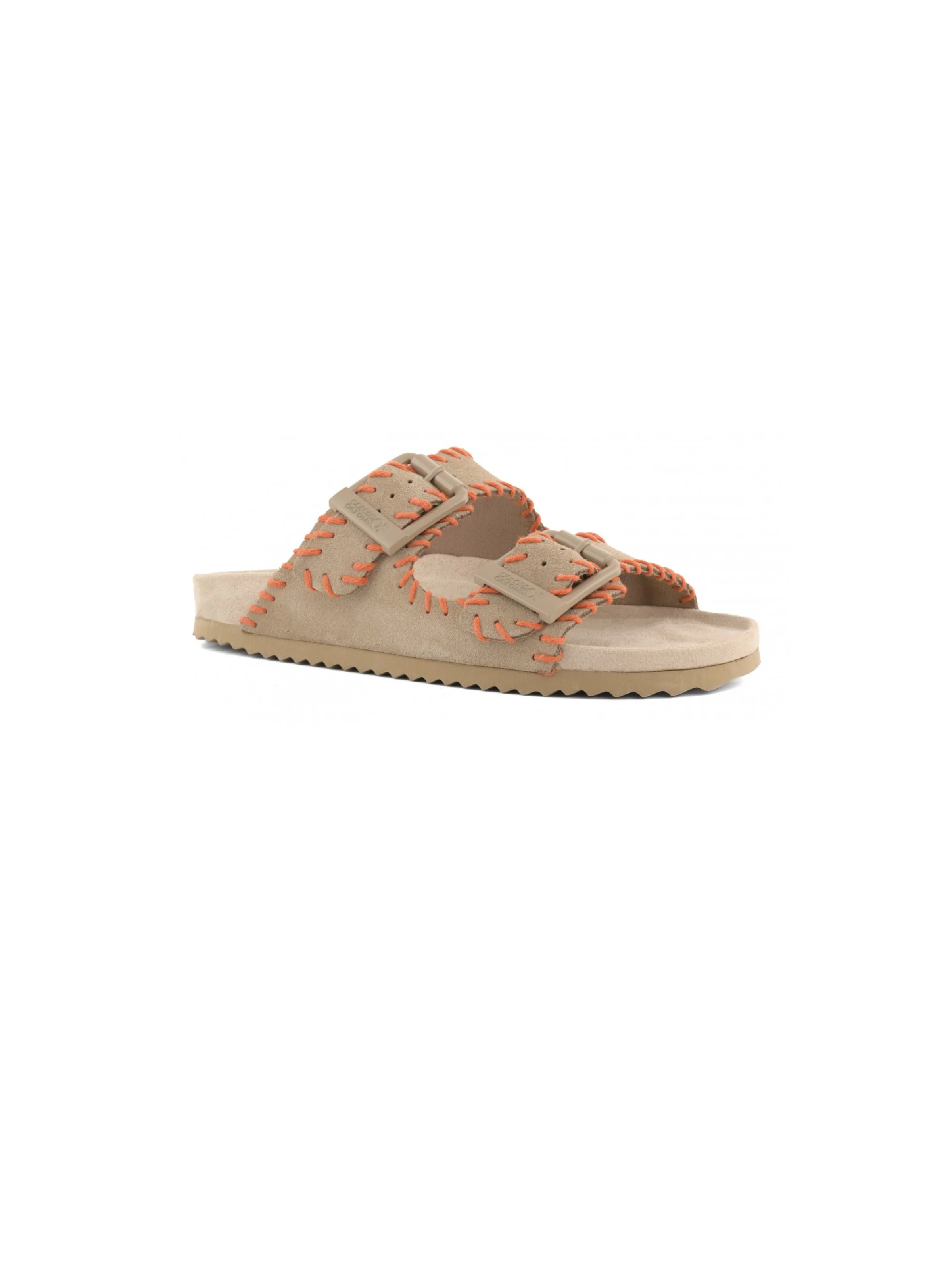 Sandali Colors Of California beige in pelle scamosciata e stitching - Image 2