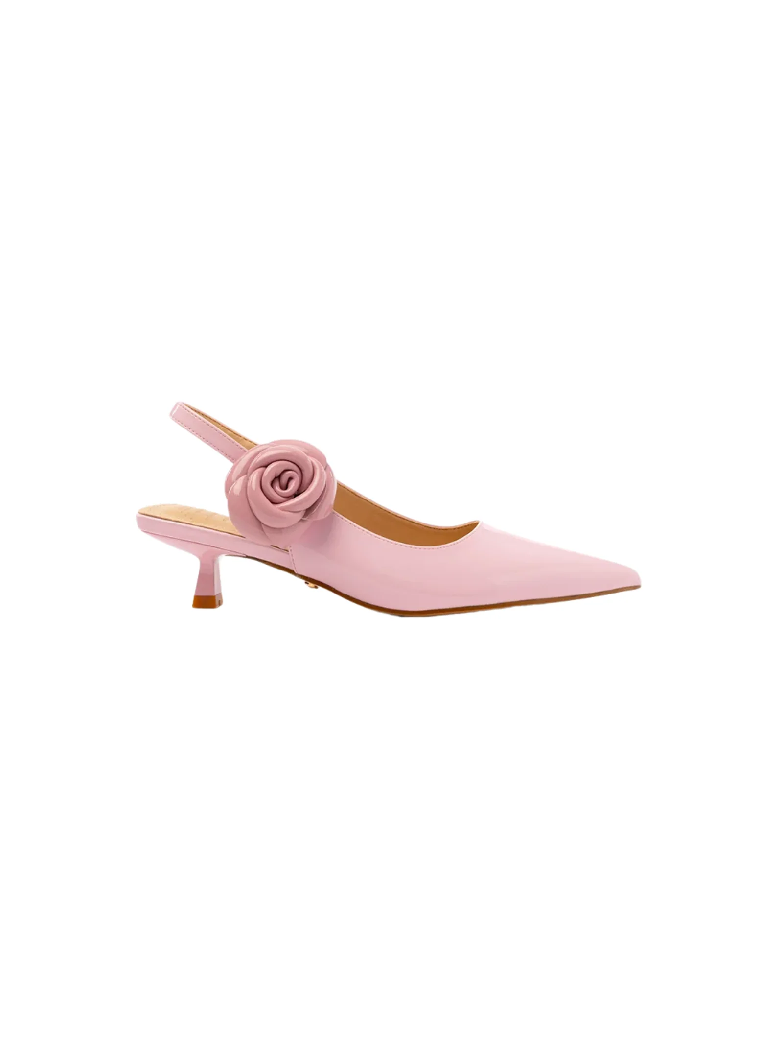 Slingback "abuja" TwentyFourhaitch rosa con fiore removibile