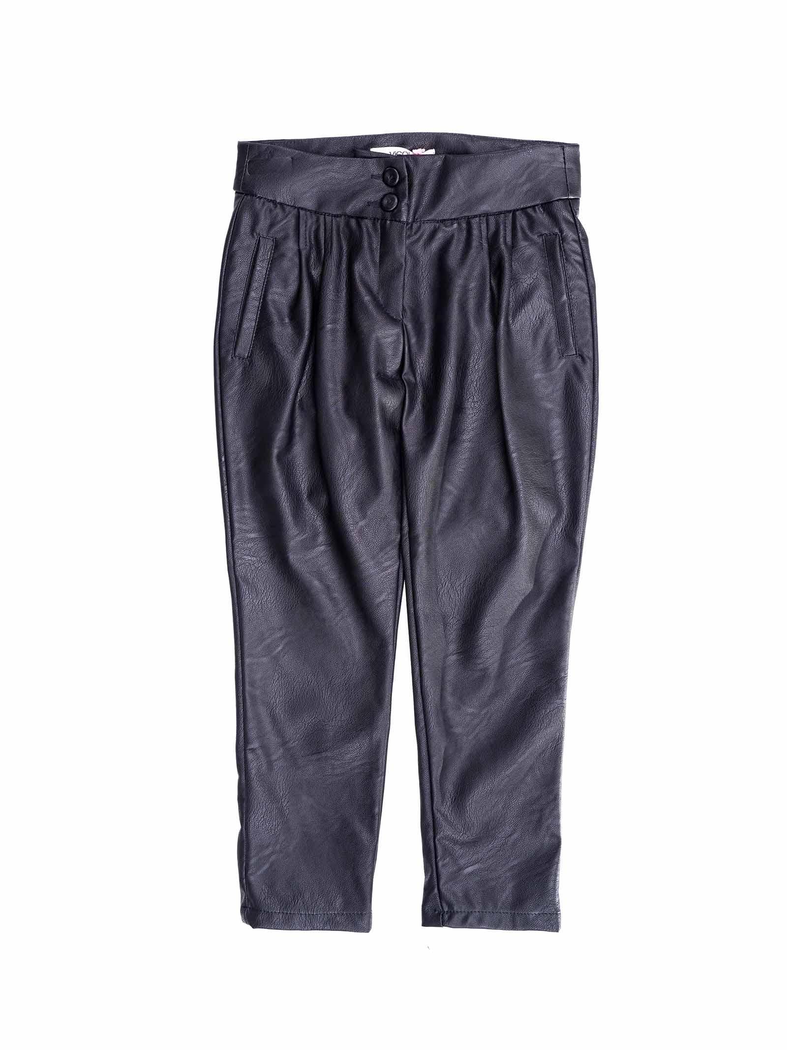 Pantalone nero in ecopelle Vicolo